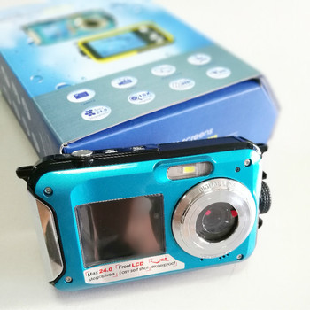 工廠直銷雙屏防水?dāng)?shù)碼相機(jī) 2400萬微距高清水下攝影機(jī)，支持一件代發(fā)及攝影攝像服務(wù)